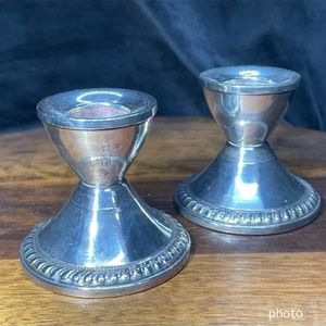 Pair of Duchin Sterling Silver Weighted Candleholders